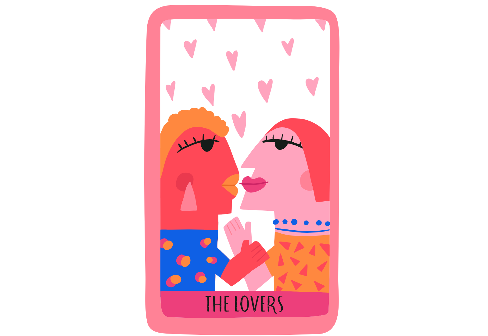 Lovers card illustration